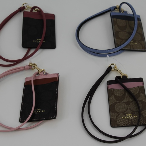 NWT Coach Signature Color block PVC Lanyard ID Bad - Picture 3 of 4